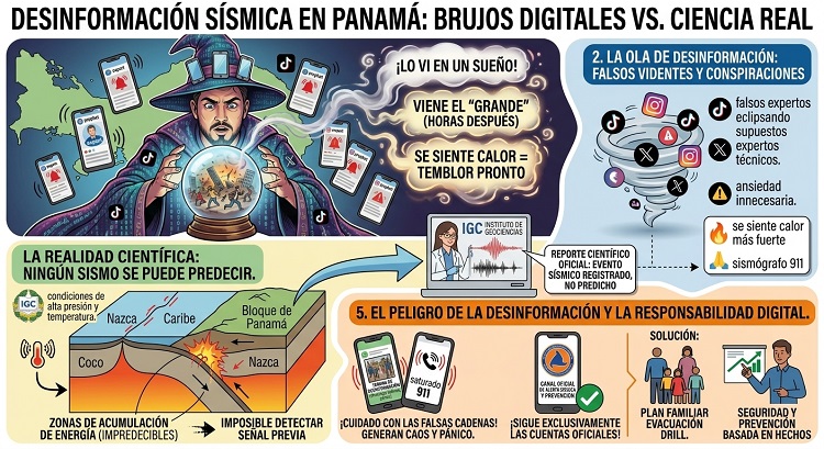 Desinformación y falsas predicciones tras sismo en Panamá
